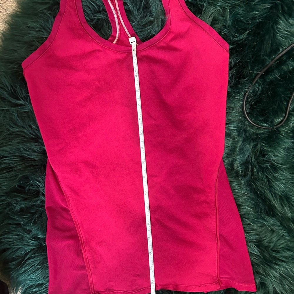 Lulu fuchsia Rouched Racerback Tank Top - Picture 8 of 9